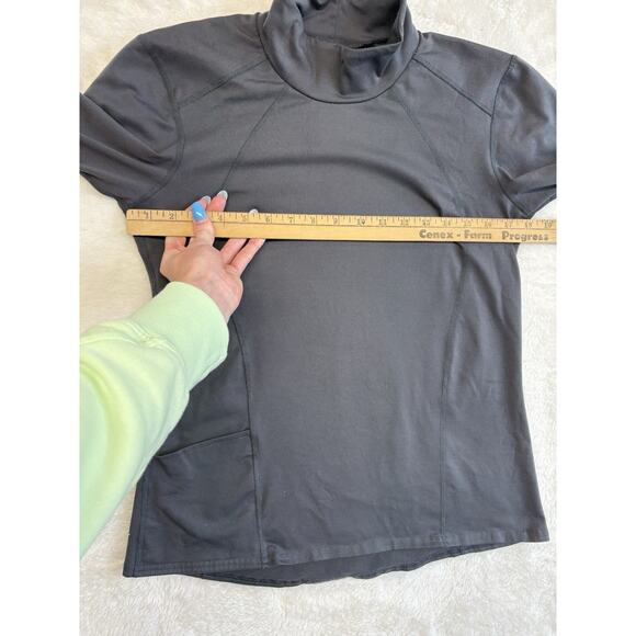 Kerrits grey mock neck long sleeve base layer with pockets-M - Picture 4 of 9